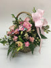 New baby Girl & Boy basket of flowers